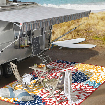 Minori Floral High-low Area Rug